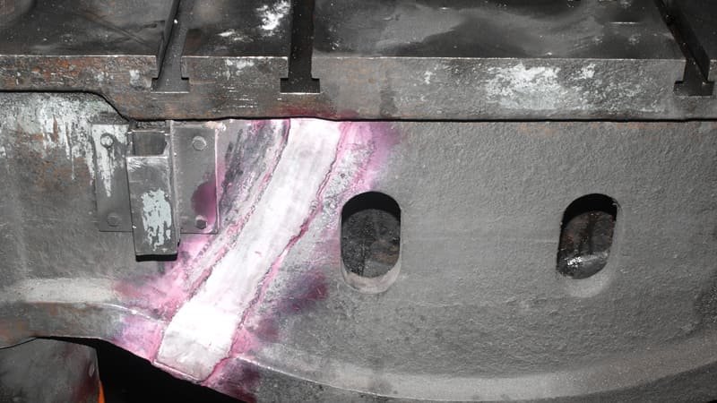 Repaired Cast Iron Component